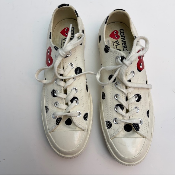 Comme des Garçons PLAY x Converse Chuck Taylor Low-Top Sneakers, Women’s Size 8 - Picture 2 of 7